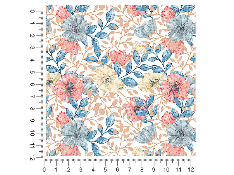 pastel blooms floral 1ft x 1ft Craft Sheets