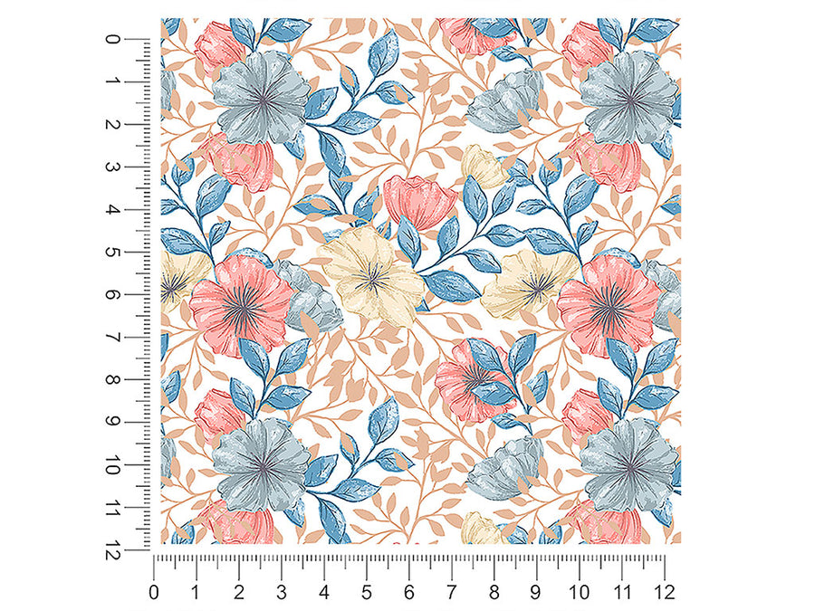 pastel blooms floral 1ft x 1ft Craft Sheets