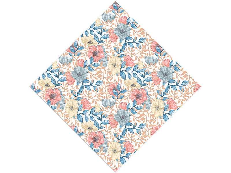 Pastel Blooms Floral Vinyl Wrap Pattern
