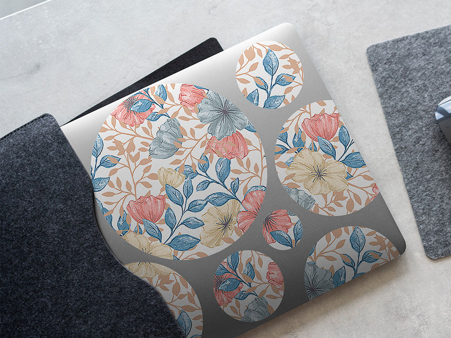 pastel blooms floral DIY Laptop Stickers