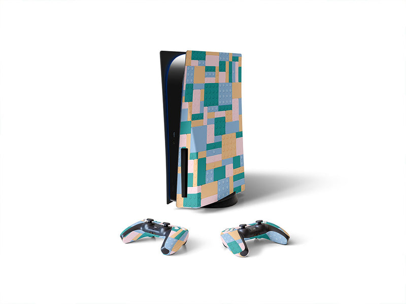 pastel bricks toy room Sony PS5 DIY Skin