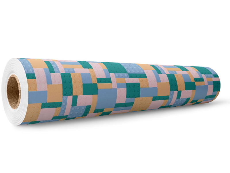 Pastel Bricks Toy Room Wrap Film Wholesale Roll~Rwraps Series 914 Digitally Printed Vinyl Roll~5