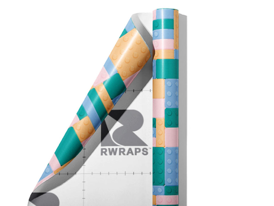 Pastel Bricks Toy Room Wrap Film Sheets~Rwraps Series 914 Pastel Bricks Toy Room Scrolled Sheet~3