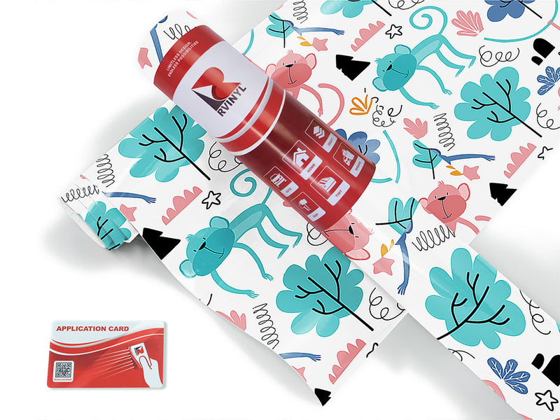 pastel jungle animal Craft Vinyl Roll