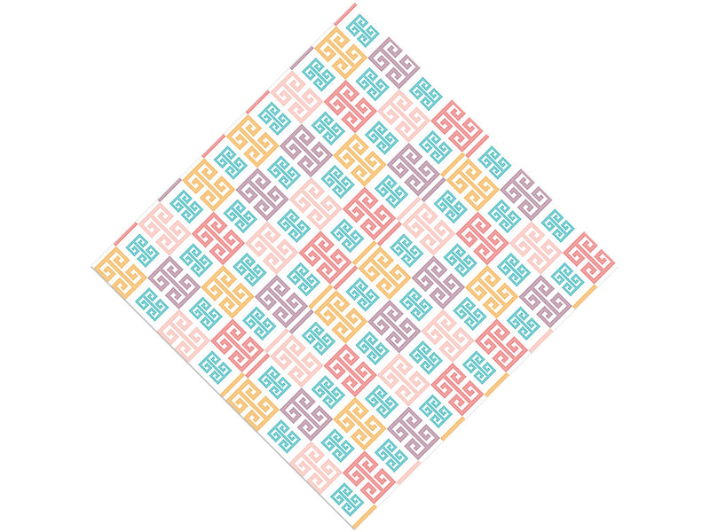 Pastel Meander Greco Roman Vinyl Wrap Pattern