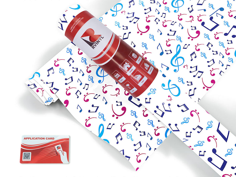 pastel notes music Craft Vinyl Roll