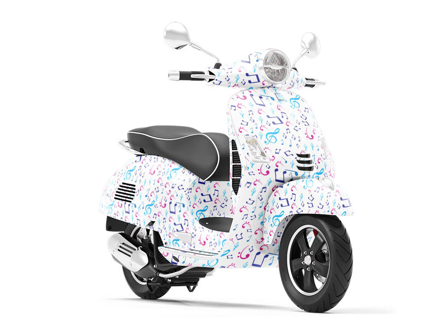 Pastel Notes Music Vespa Scooter Wrap Film