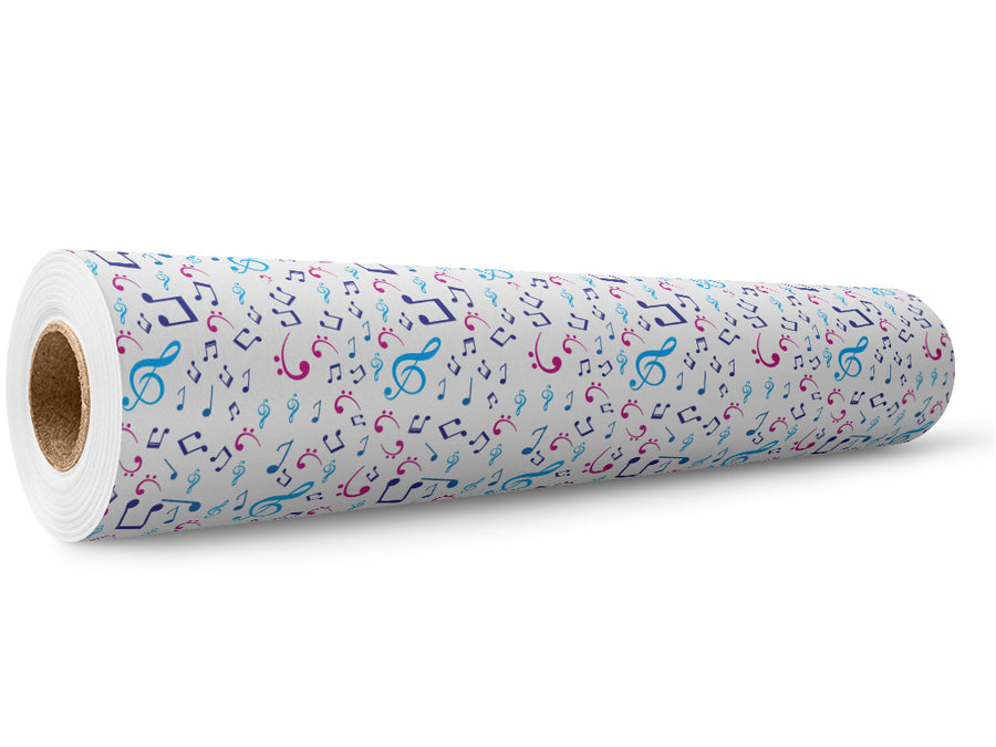 Pastel Notes Music Wrap Film Wholesale Roll~Rwraps Series 914 Digitally Printed Vinyl Roll~5