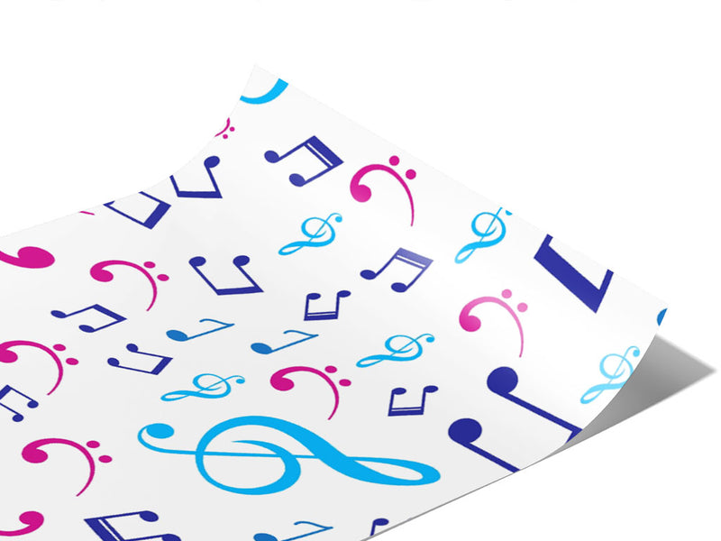 Pastel Notes Music Vinyl Wraps~Rwraps Series 914 Digitally Printed Vinyl Wrap~0