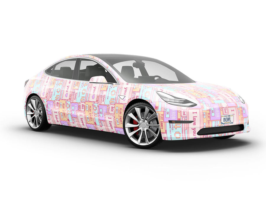 Pastel Pop-Ups Sticker Bomb Vehicle Vinyl Wrap