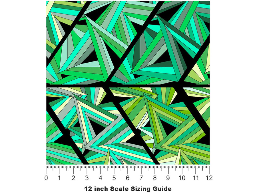 Pastel Prism Mosaic Vinyl Film Pattern Size 12 inch Scale~Rwraps Pastel Prism Mosaic Sizing Chart~2