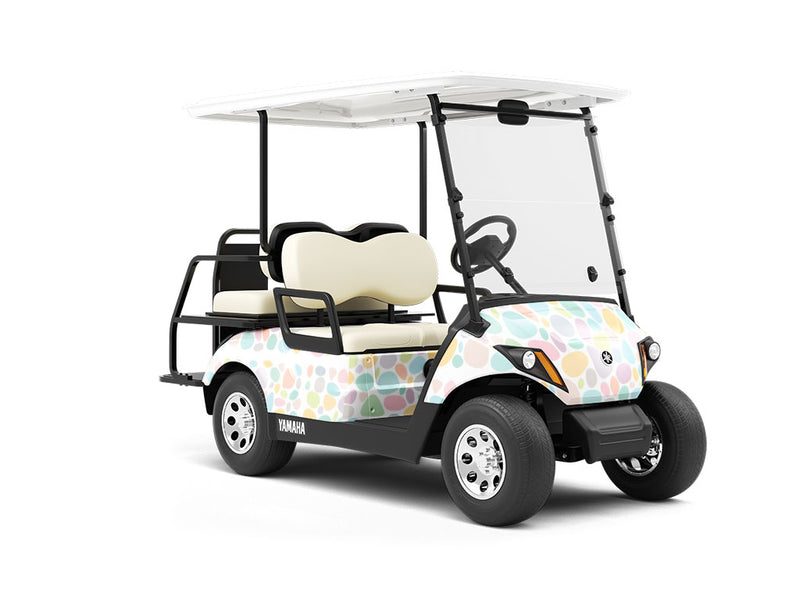 Pastel Rainbow Cobblestone Wrapped Golf Cart