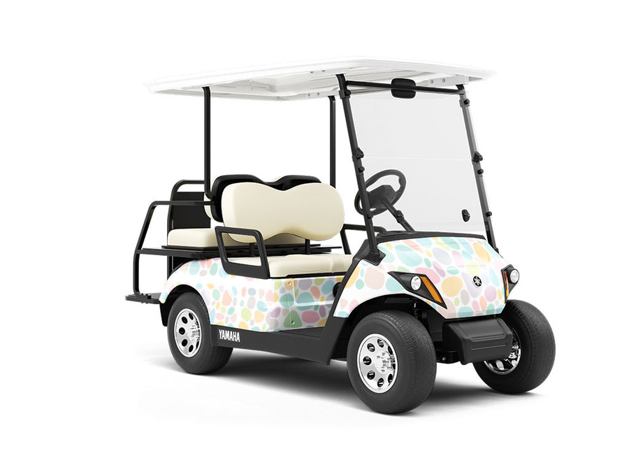 Pastel Rainbow Cobblestone Wrapped Golf Cart