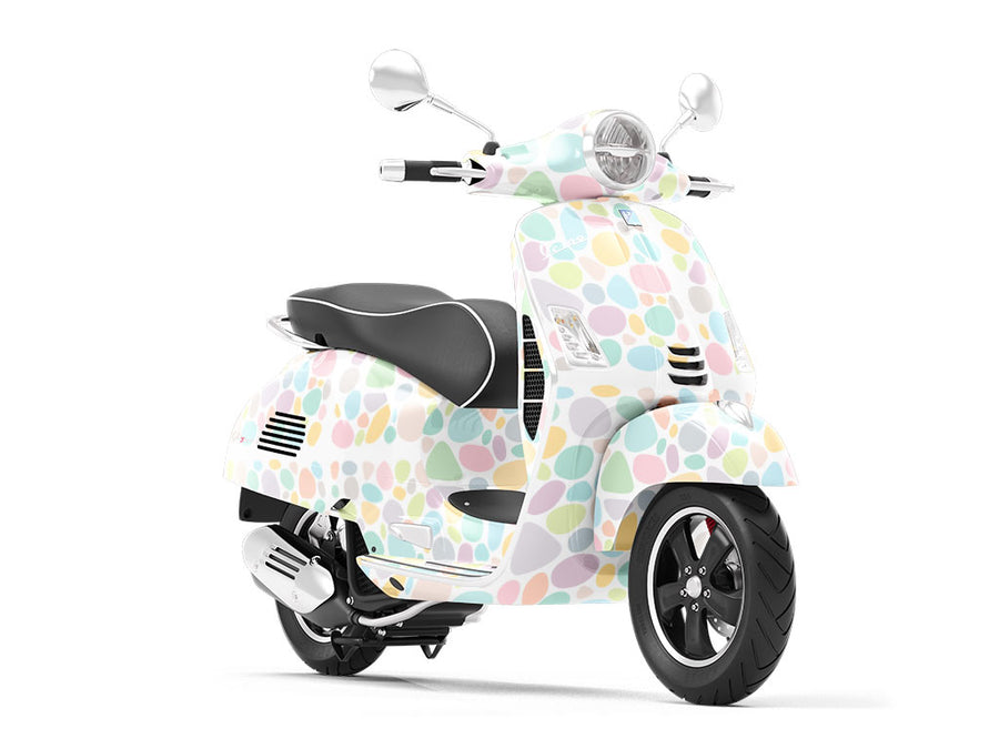 Pastel Rainbow Cobblestone Vespa Scooter Wrap Film