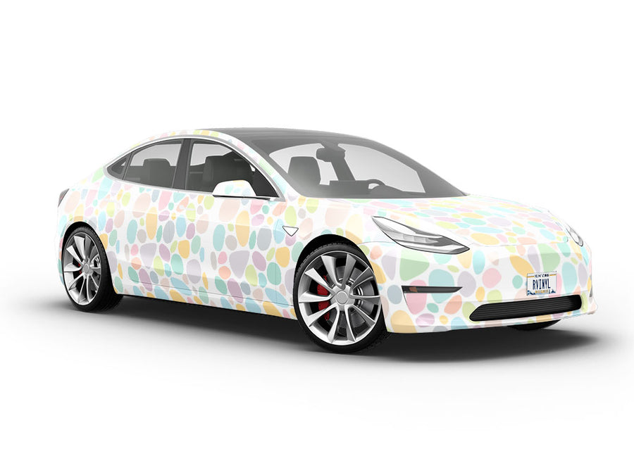 Pastel Rainbow Cobblestone Vehicle Vinyl Wrap