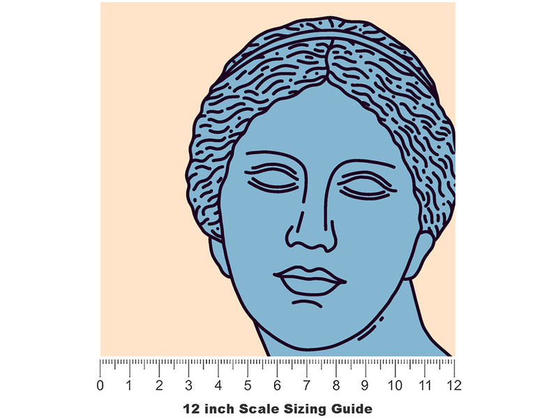 Pastel Titans Greco Roman Vinyl Film Pattern Size 12 inch Scale~Rwraps Pastel Titans Greco Roman Sizing Chart~2