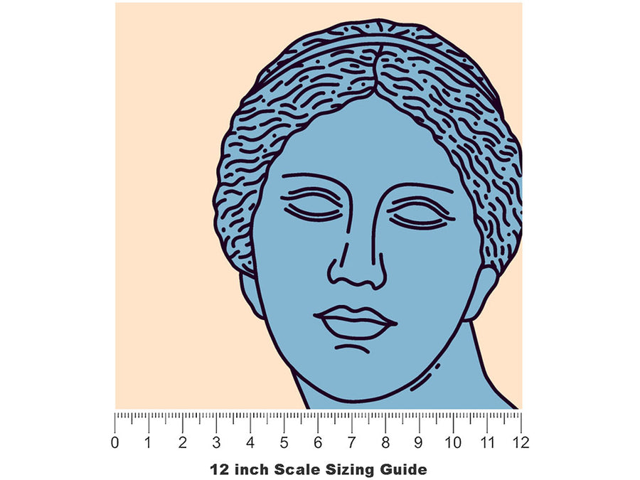 Pastel Titans Greco Roman Vinyl Film Pattern Size 12 inch Scale~Rwraps Pastel Titans Greco Roman Sizing Chart~2