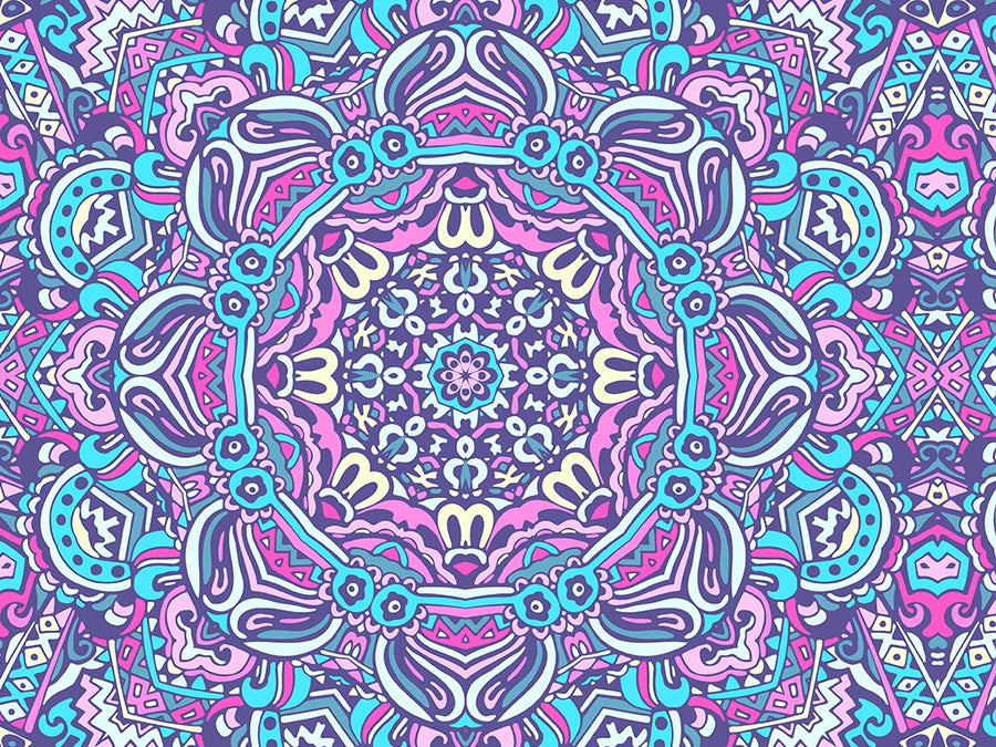 Pastel Wonder Mandala Vinyl Wrap Pattern~Rwraps Series 914 Digitally Printed Vinyl Wrap~0