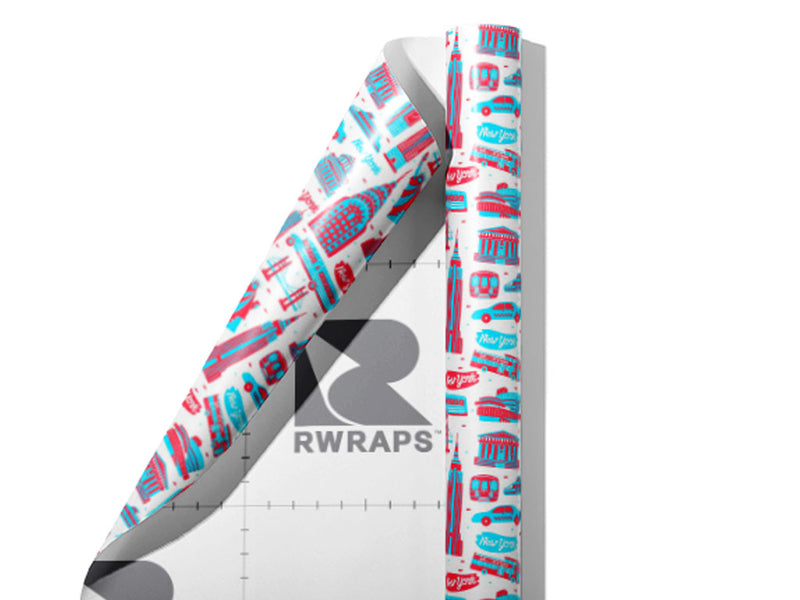 Patriotic Buildings Americana Wrap Film Sheets~Rwraps Series 914 Patriotic Buildings Americana Scrolled Sheet~4