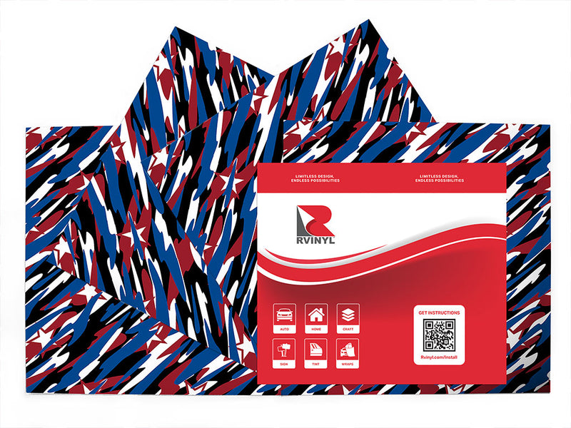 patriotic camo Craft Vinyl Sheet Pack
