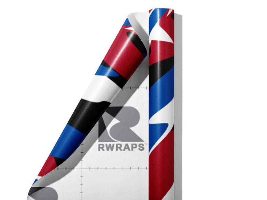 Patriotic Camo Americana Wrap Film Sheets~Rwraps Series 914 Patriotic Camo Americana Scrolled Sheet~4