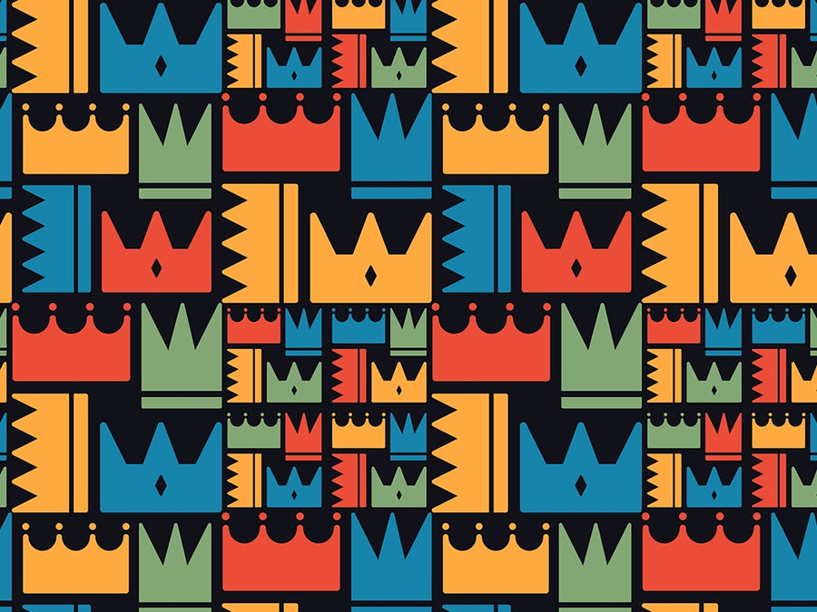 Patterned Crowns Fantasy Vinyl Wrap Pattern~Rwraps Series 914 Digitally Printed Vinyl Wrap~0