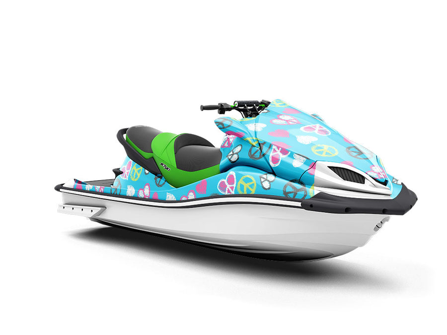Peace And Love Heart Jet Ski Vinyl Customized Wrap