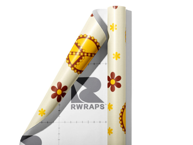 Peace Man Retro Wrap Film Sheets~Rwraps Series 914 Peace Man Retro Scrolled Sheet~3