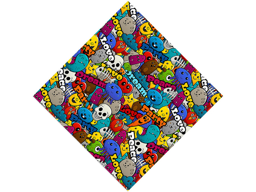 Peace Party Sticker Bomb Vinyl Wrap Pattern