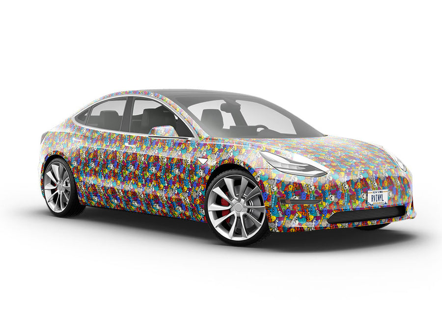 Peace Party Sticker Bomb Vehicle Vinyl Wrap
