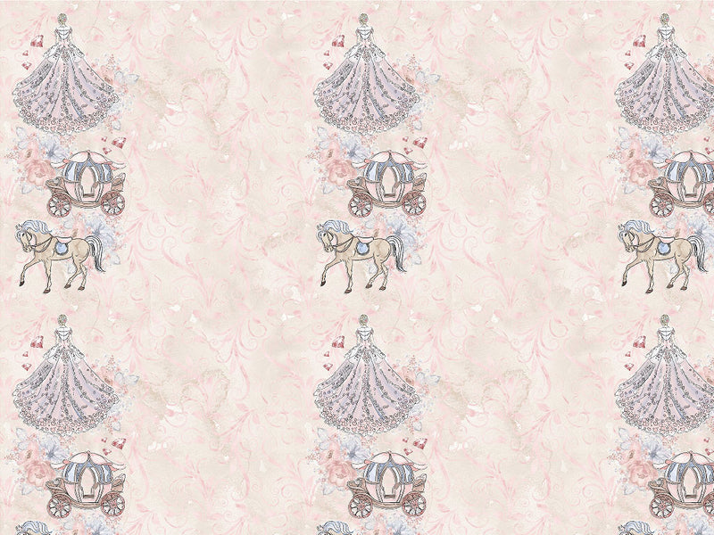 Peach Carriage Fantasy Vinyl Wrap Pattern~Rwraps Series 914 Digitally Printed Vinyl Wrap~0