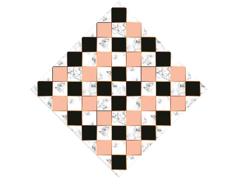 Peach Diamonds Tile Vinyl Wrap Pattern