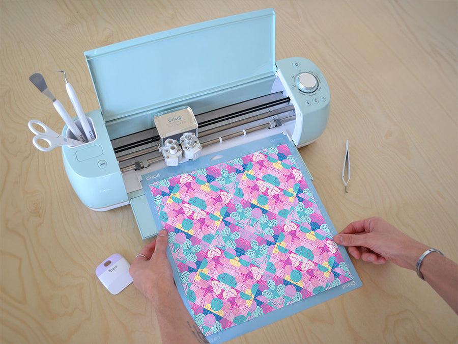 peaches and pebbles mosaic Cricut Compatible Vinyl