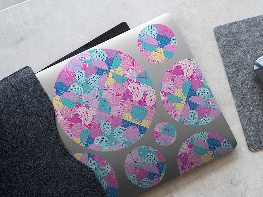 peaches and pebbles mosaic DIY Laptop Stickers