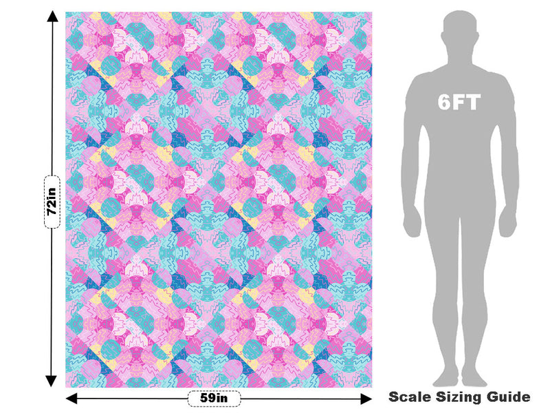 Peaches and Pebbles Mosaic Vehicle Wrap Scale~Rwraps Series 914 Peaches and Pebbles Mosaic Measurements~1