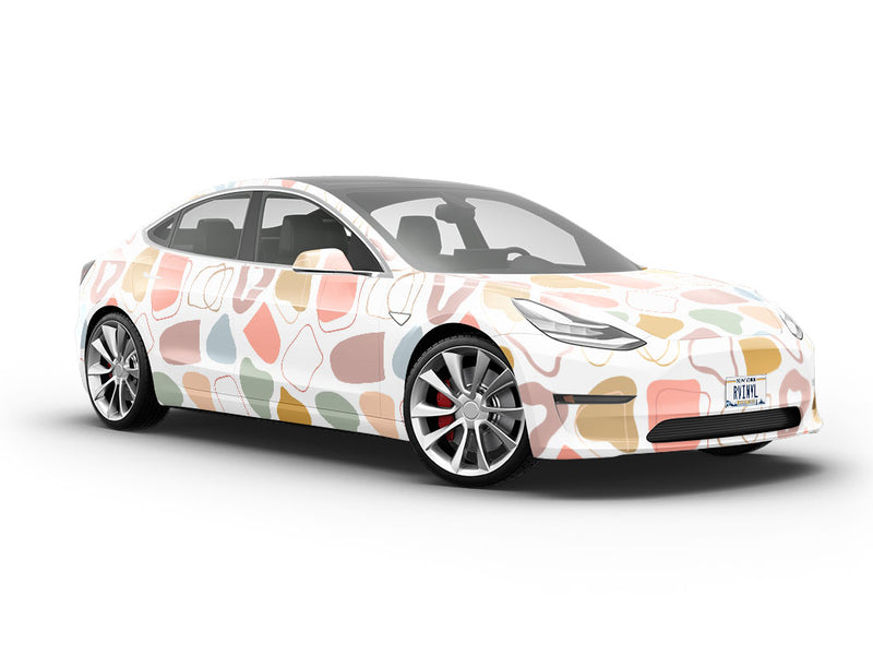 Peachy Cobblestone Vehicle Vinyl Wrap