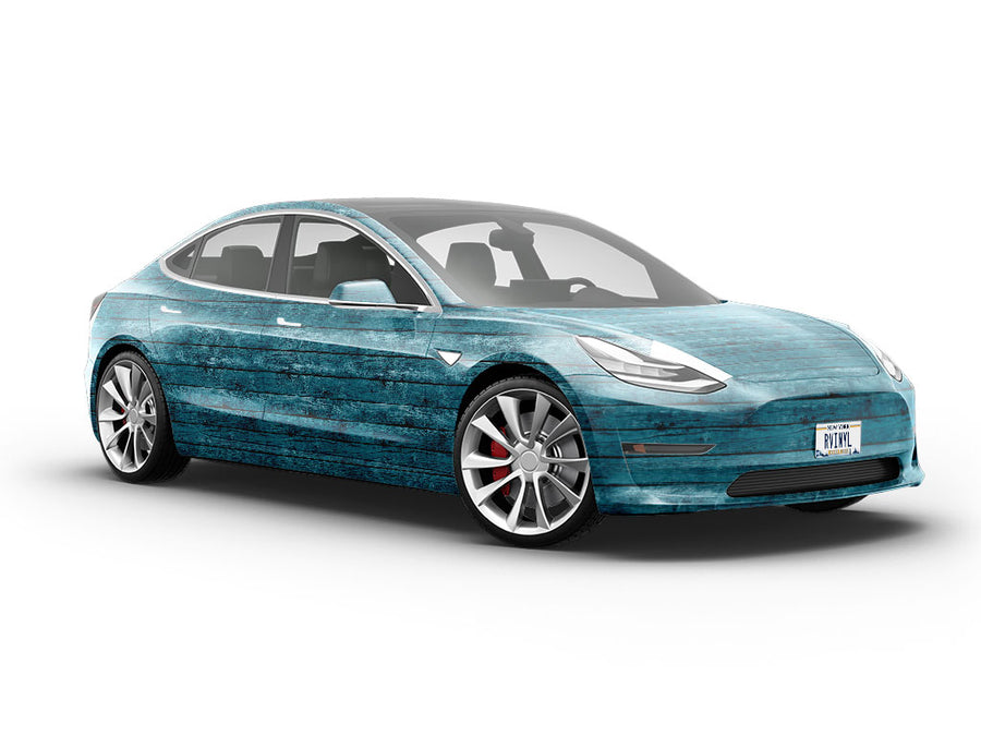 Peacock Wood Plank Vehicle Vinyl Wrap