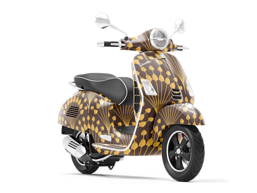 Peacock Tails Art Deco Vespa Scooter Wrap Film