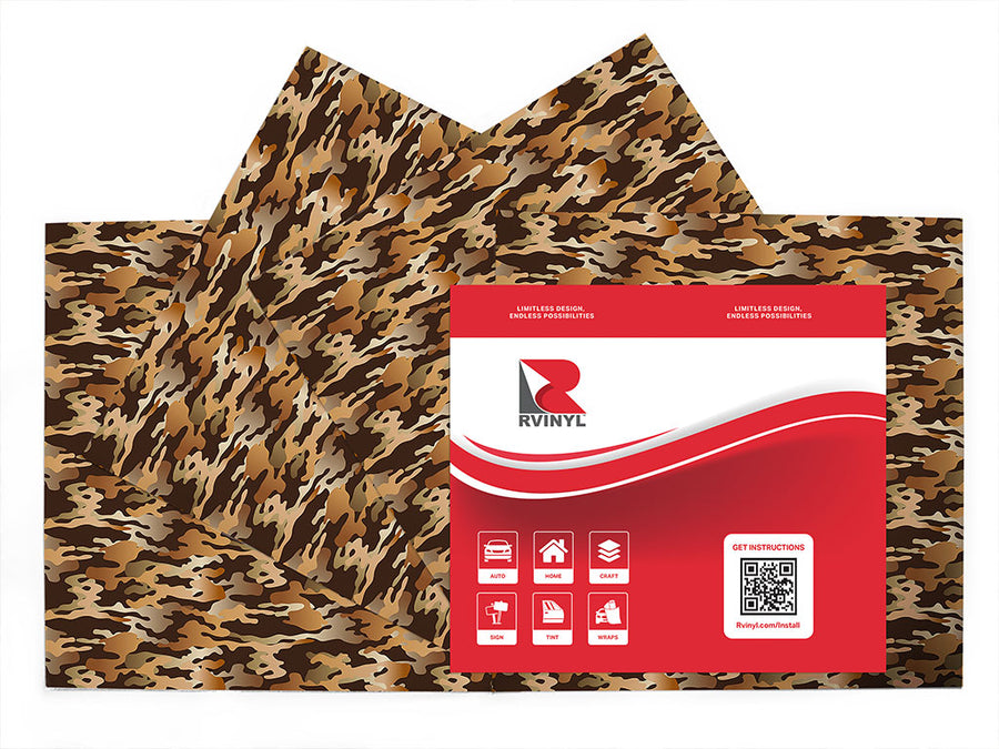 peanut hunter camouflage Craft Vinyl Sheet Pack