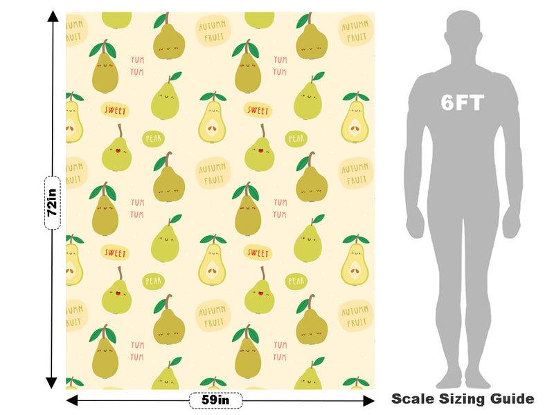Pear Pleasantries Fruit Vehicle Wrap Scale~Rwraps Series 914 Pear Pleasantries Fruit Measurements~1