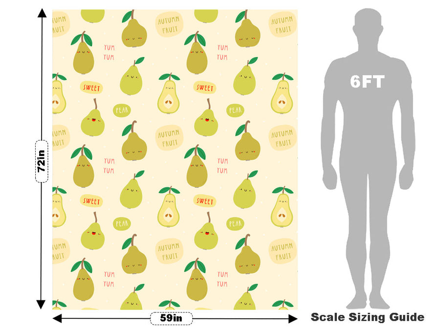Pear Pleasantries Fruit Vehicle Wrap Scale~Rwraps Series 914 Pear Pleasantries Fruit Measurements~1
