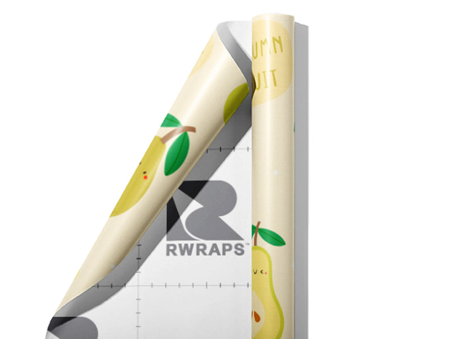 Pear Pleasantries Fruit Wrap Film Sheets~Rwraps Series 914 Pear Pleasantries Fruit Scrolled Sheet~3