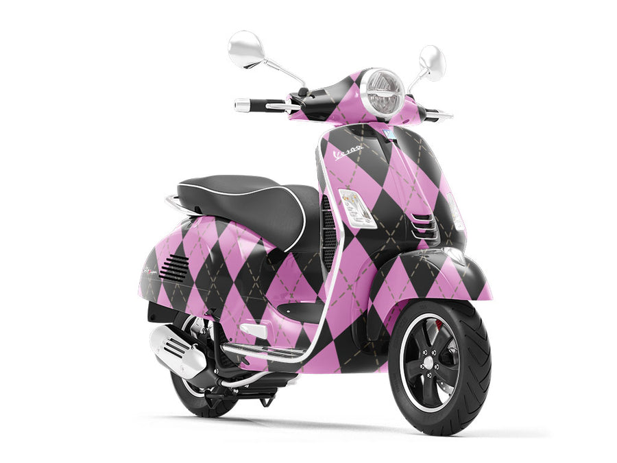 Pearlized Pale Argyle Vespa Scooter Wrap Film