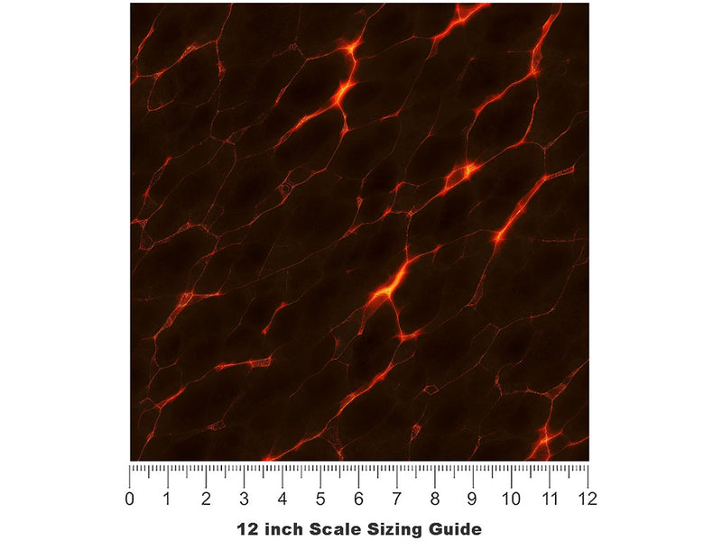 Peles Tears Lava Vinyl Film Pattern Size 12 inch Scale~Rwraps Peles Tears Lava Sizing Chart~2