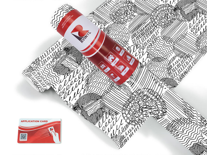 pencil skritches abstract geometric Craft Vinyl Roll