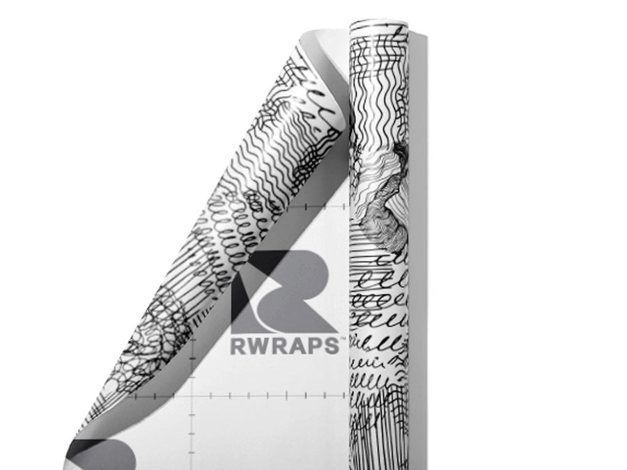 Pencil Skritches Abstract Wrap Film Sheets~Rwraps Series 914 Pencil Skritches Abstract Scrolled Sheet~3