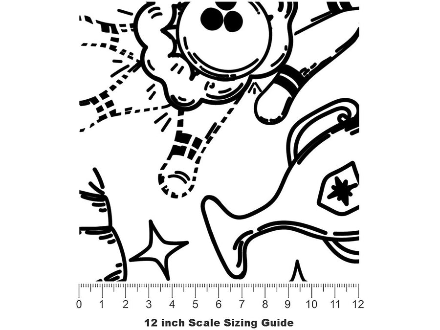 Perfect Strike Sport Vinyl Film Pattern Size 12 inch Scale~Rwraps Perfect Strike Sport Sizing Chart~2