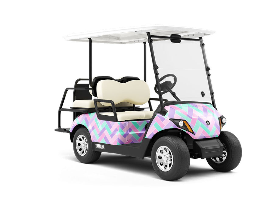 Periwinkle Brick Wrapped Golf Cart