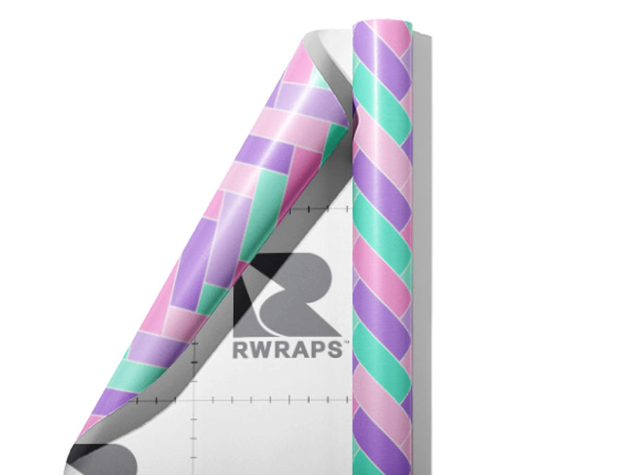 Periwinkle Brick Wrap Film Sheets~Rwraps Series 914 Periwinkle Brick Scrolled Sheet~4