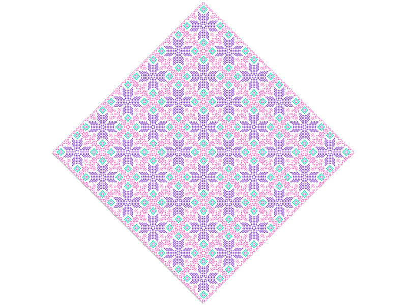 Periwinkle Pansies Mosaic Vinyl Wrap Pattern